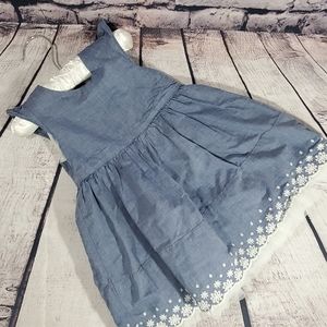 Baby Girl H&M Blue Dress with Flowers